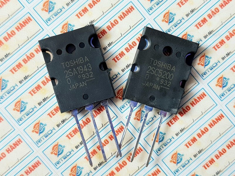 2SC5200, 2SA1943 Cặp Transistor NPN 15A/230V TO-3PL chính hãng